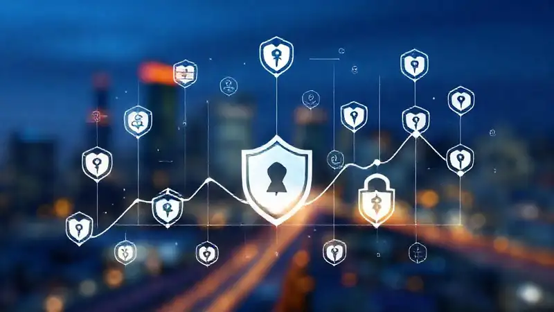 Ilustración digital corporativa de préstamos seguros